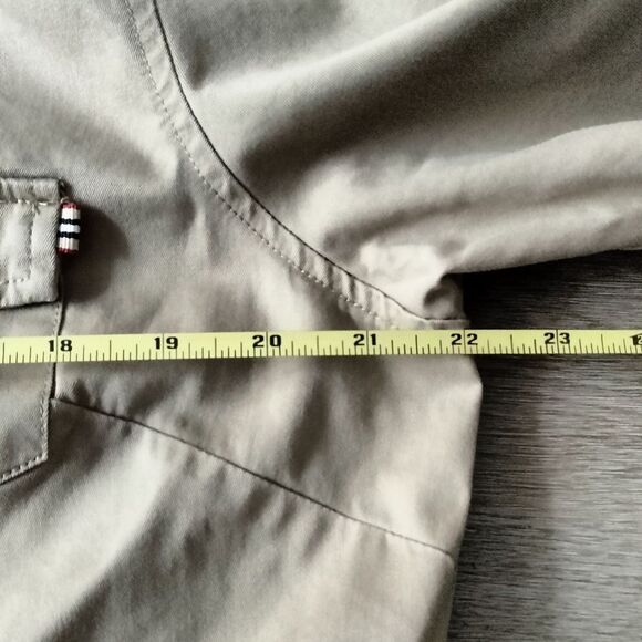 Women's Eddie Bauer * LARGE khaki 100% cotton * button up long sleeve shirt - Picture 8 of 10